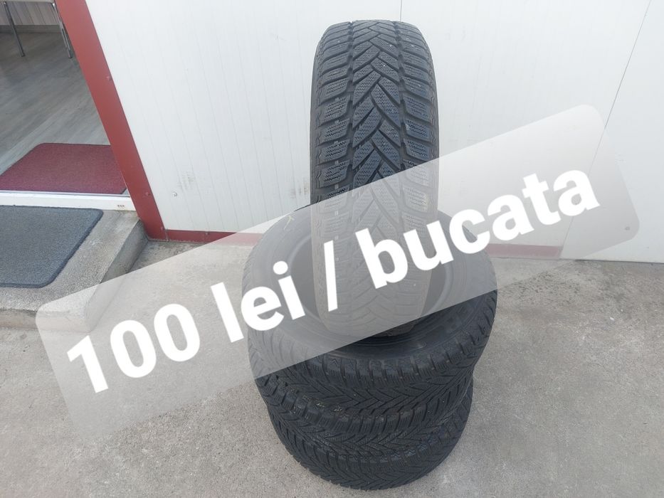 100 lei bucata! Set anvelope M+S/IARNA 195 65 15 Dunlop! 7 mm