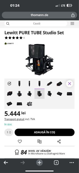 Microfon de Studio Lewitt Pure Tube Studio Set