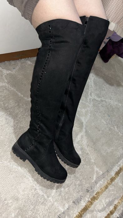 Замш сапоги ботфорты 8000 тг 38 р