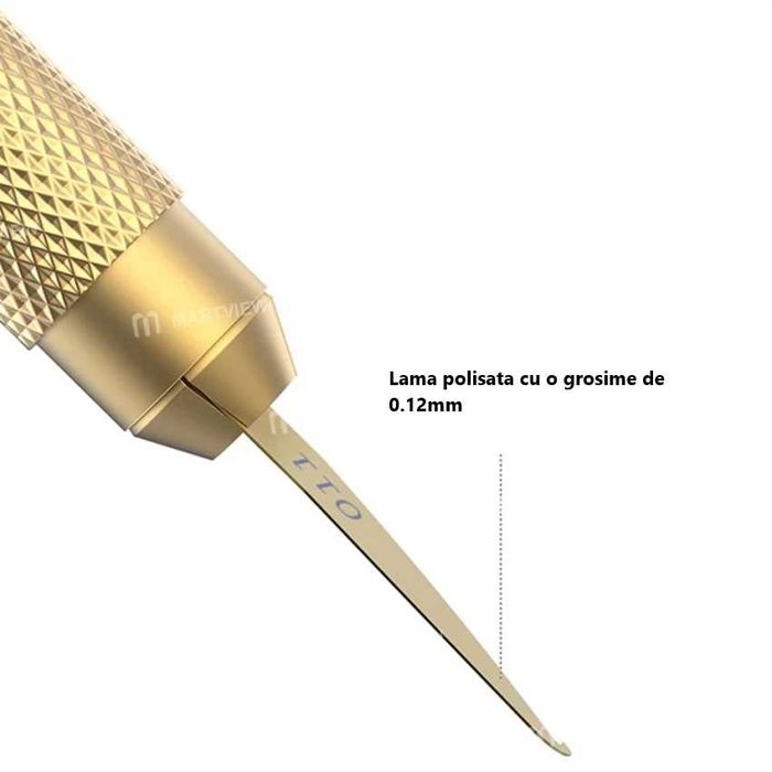 Bisturiu GSM BGA instrument indepartare adeziv clips metalic flexibil