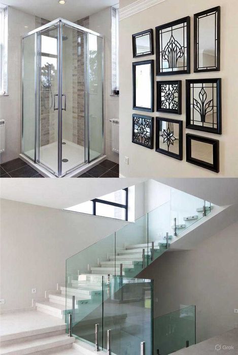 Душевые кабины. ромбик. Витраж. Зеркала. Витрины. Козырьки.Rombik