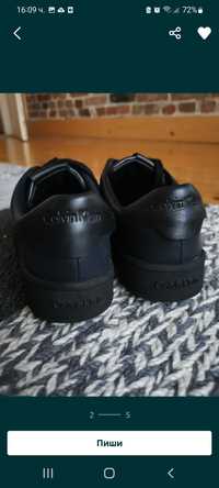 Обувки от естествена кожа Calvin Klein