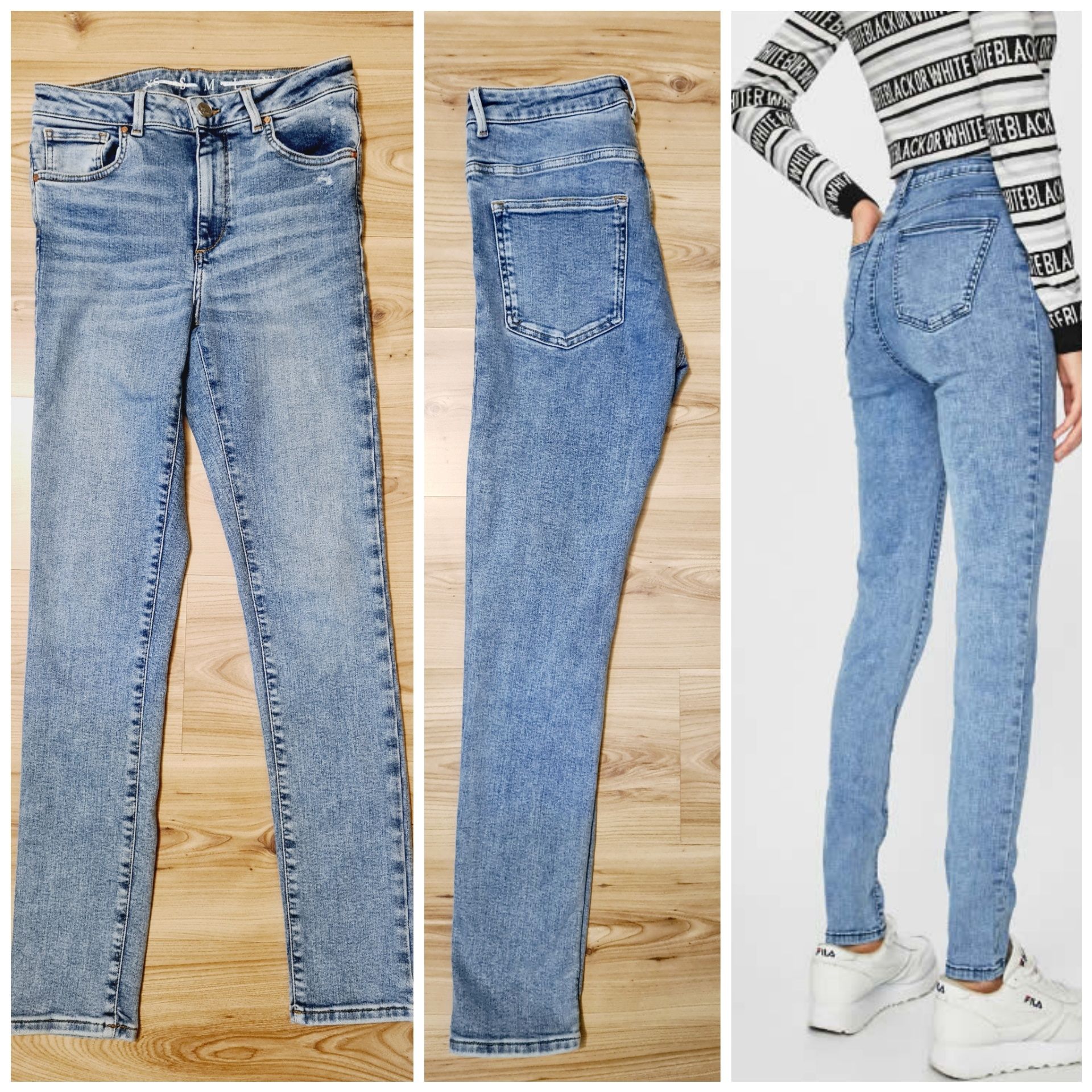 Jeansi blugi skinny elastici talie f. Inalta