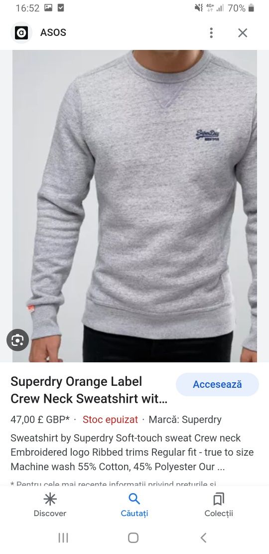 Superdry orange label bluza model deosebit