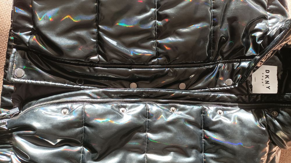 DKNY черно пухено яке