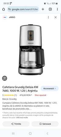 Expresor Cafetiera Grundig Delisia