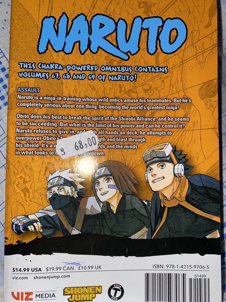 Naruto, carte vol.67, 68, 69, 3 in 1