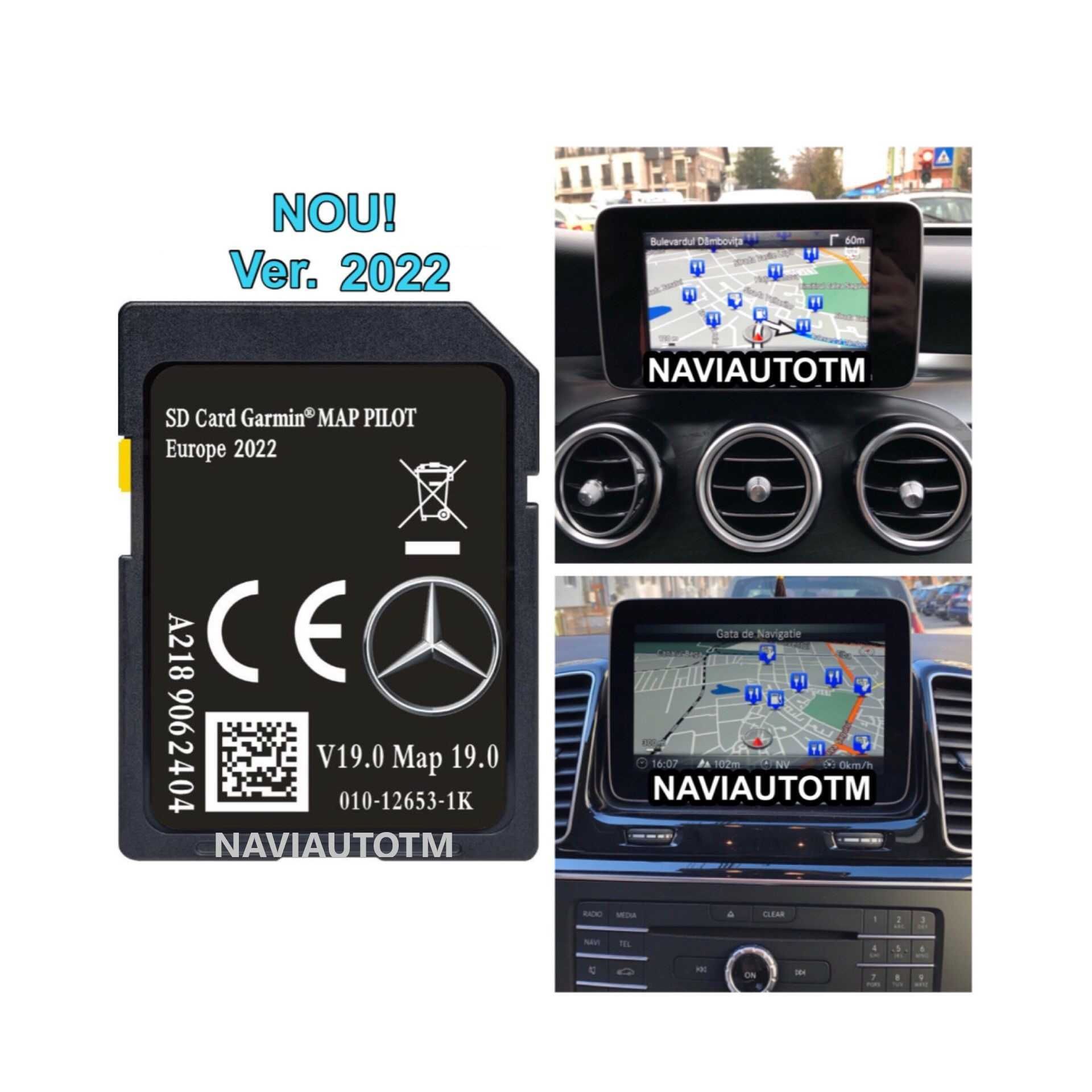 Card SD Navigatie Mercedes Garmin Star v17 Audio 20 C E V GLC GLK 2022