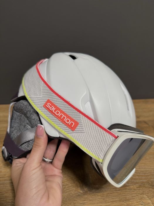 Cască schi Salomon + ochelari Salomon