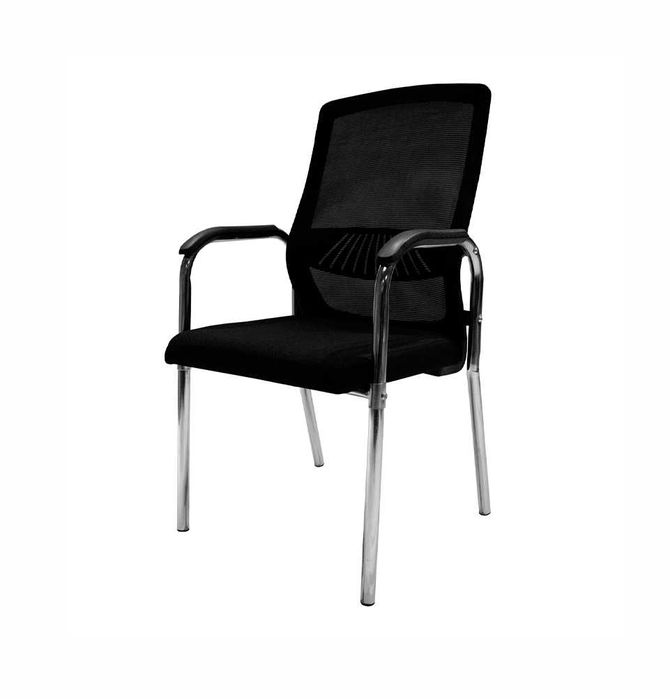 Стул-кресло Derby с хромированным каркасом и подлокотниками + доставка