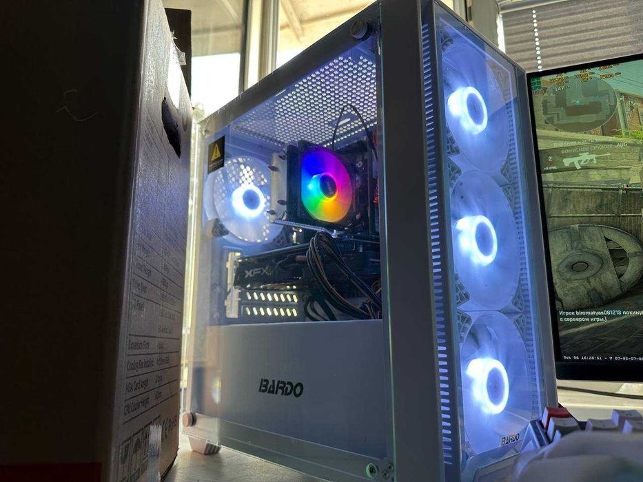 Игровой кейс с монитором 27 - 165 hz/ RX 580 8gb / 16 gb DDR4 /10 ядер