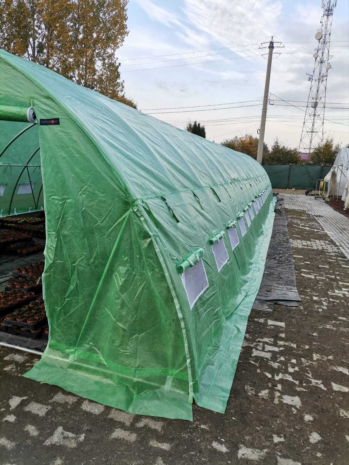 Sere gradina-solar cu folie armata si teava galvanizata GM
