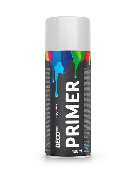 грунд спрей deco bilik base/primer боя (бял) zollex 400мл ...
