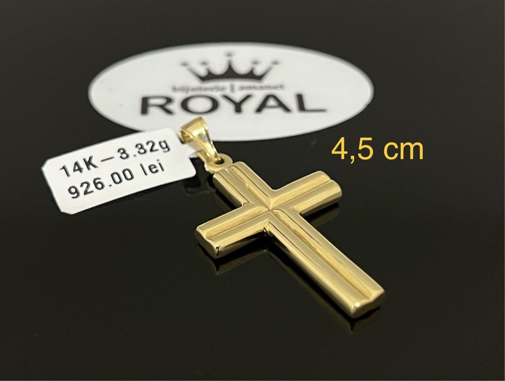 Bijuteria Royal CB : Pandant cruce aur 14k 3,32 grame