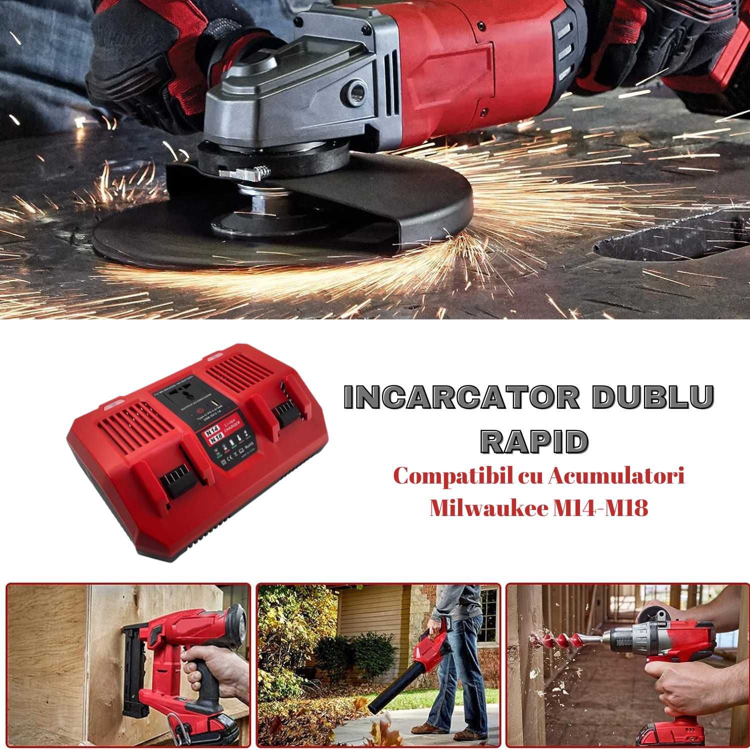 Acumulator Compatibil Milwaukee M18 Li-ion, Baterie 18V 5Ah