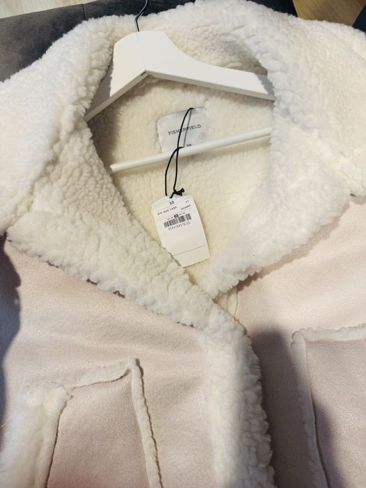 Geaca regular alba calduroasa