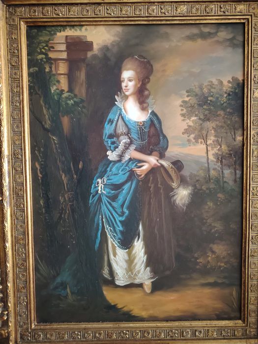 Tablou Ulei pe pânză o lucrare deosebita Baroc cu o rama superbă foar