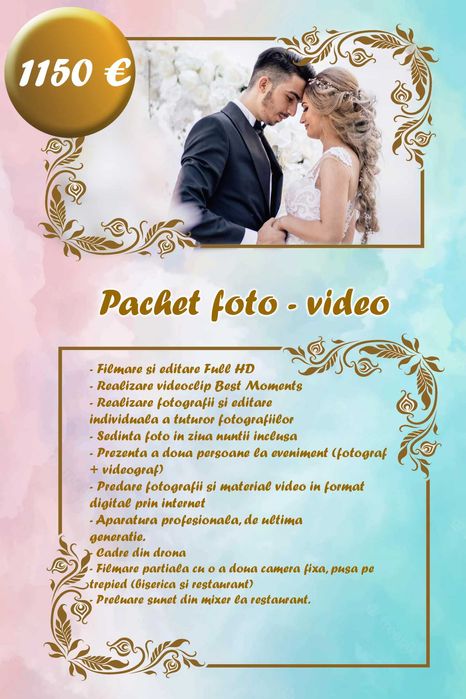 Fotograf – Cameraman Nunta, Botez, Even – Tg-jiu - PRETURI