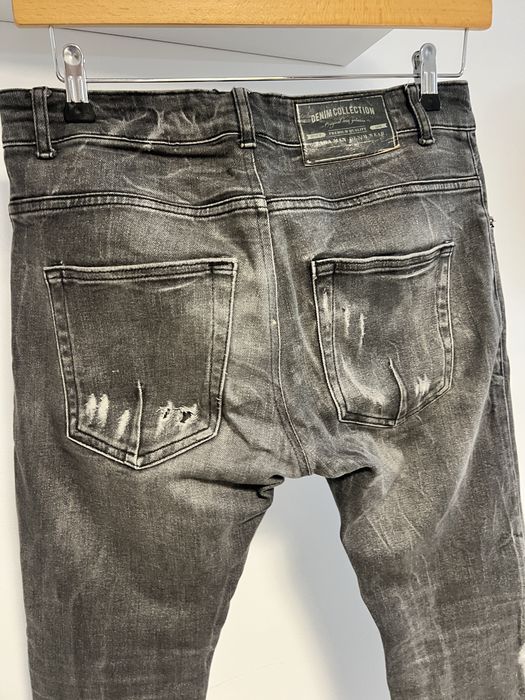 Blugi Zara Men gri cu rupturi