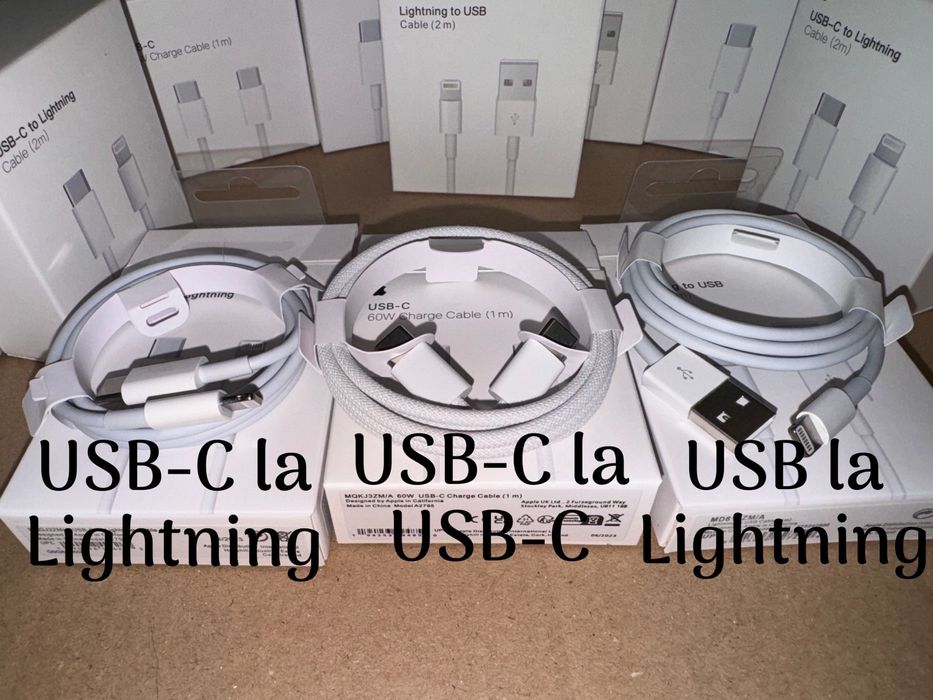 Cablu iPhone incarcare/date USBC-USBC sau USBC-Lightning sau Usb