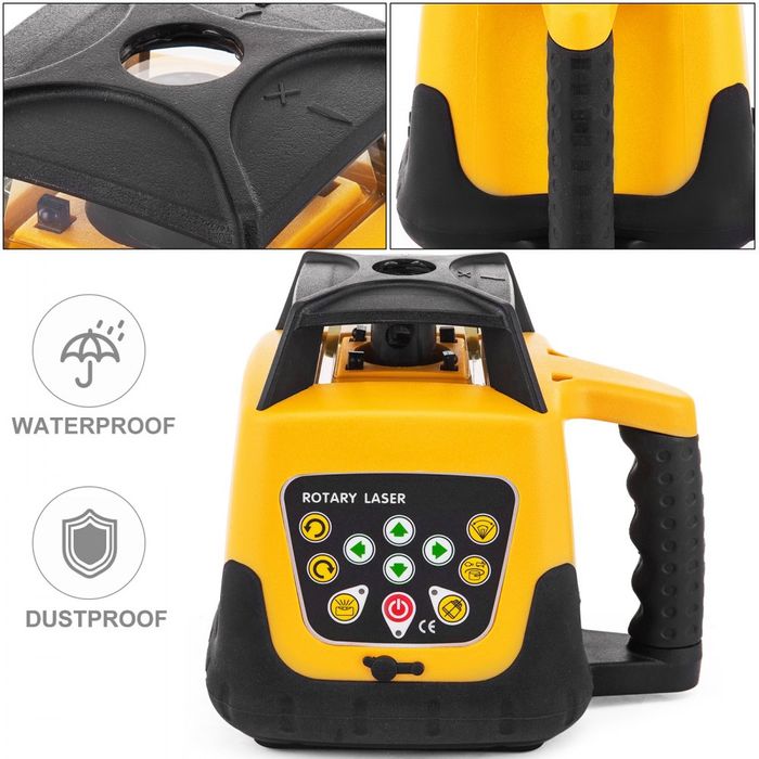 Nivel Laser Rotativ Verde, Raza 500m, Control la Distanță