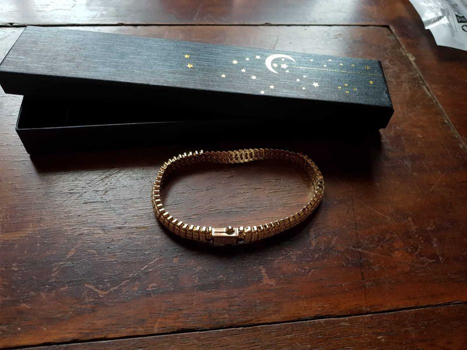 Bratara placata AUR 18 karate model insula iubirii