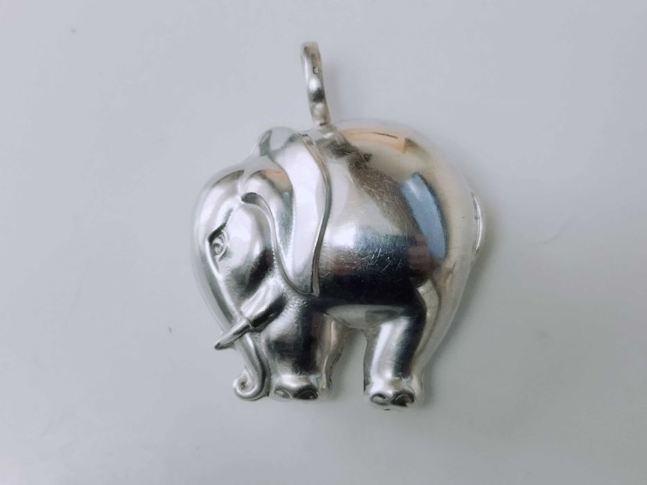 Ornament craciun argint sterling 925 elefant , Pandantiv