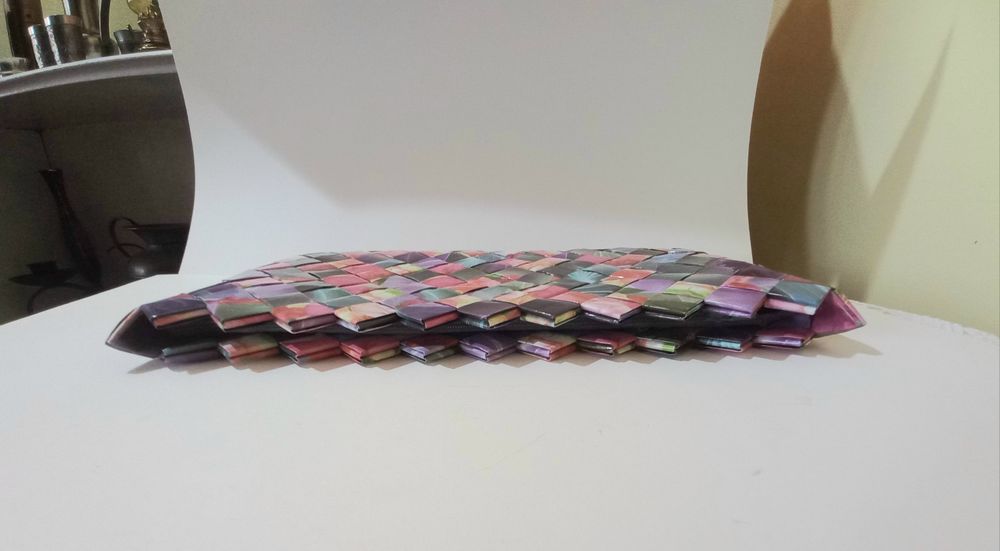 Geantă tip plic lucrat manual, 30/18 cm, unicat