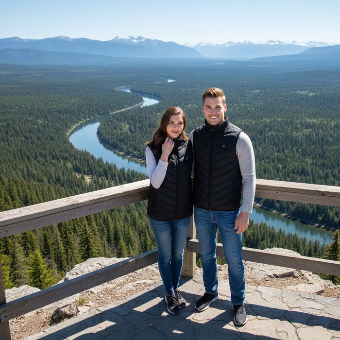 Електрически отопляем елек , 9 зони , Usb захранване,черен