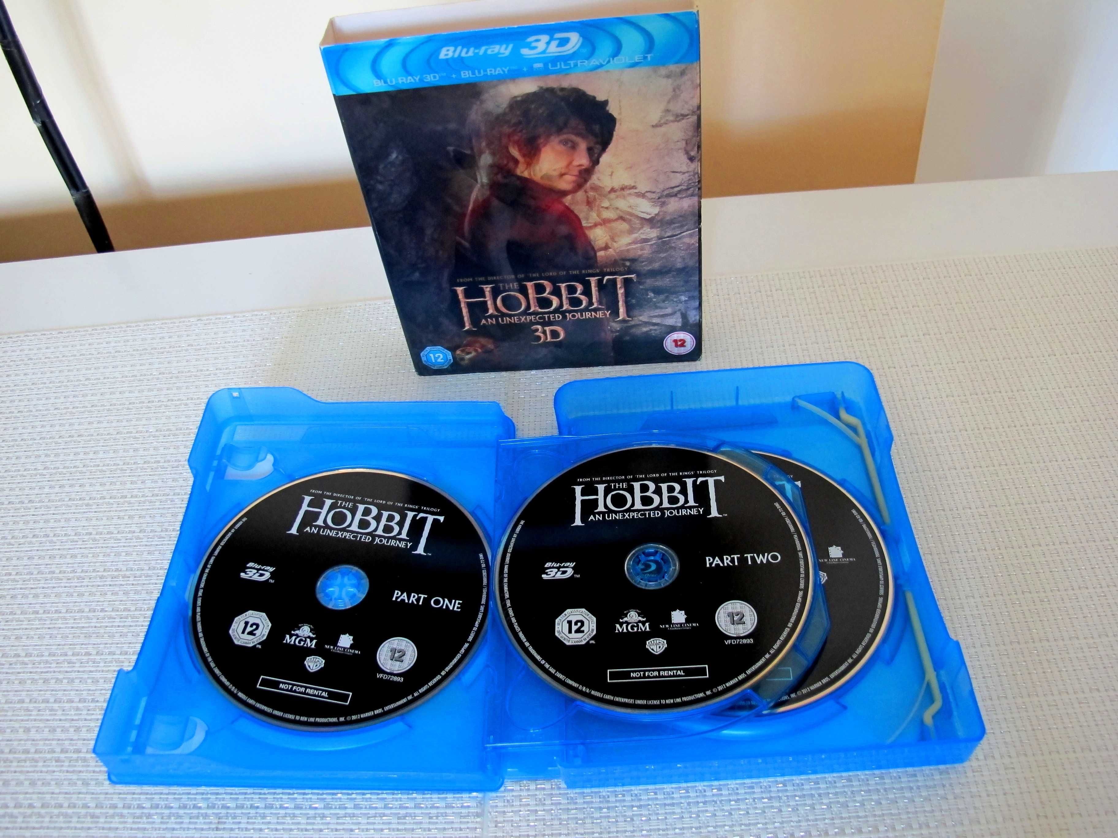 Hobbit Trilogy 3D + 2D Blu Ray 12 диска за колекционери