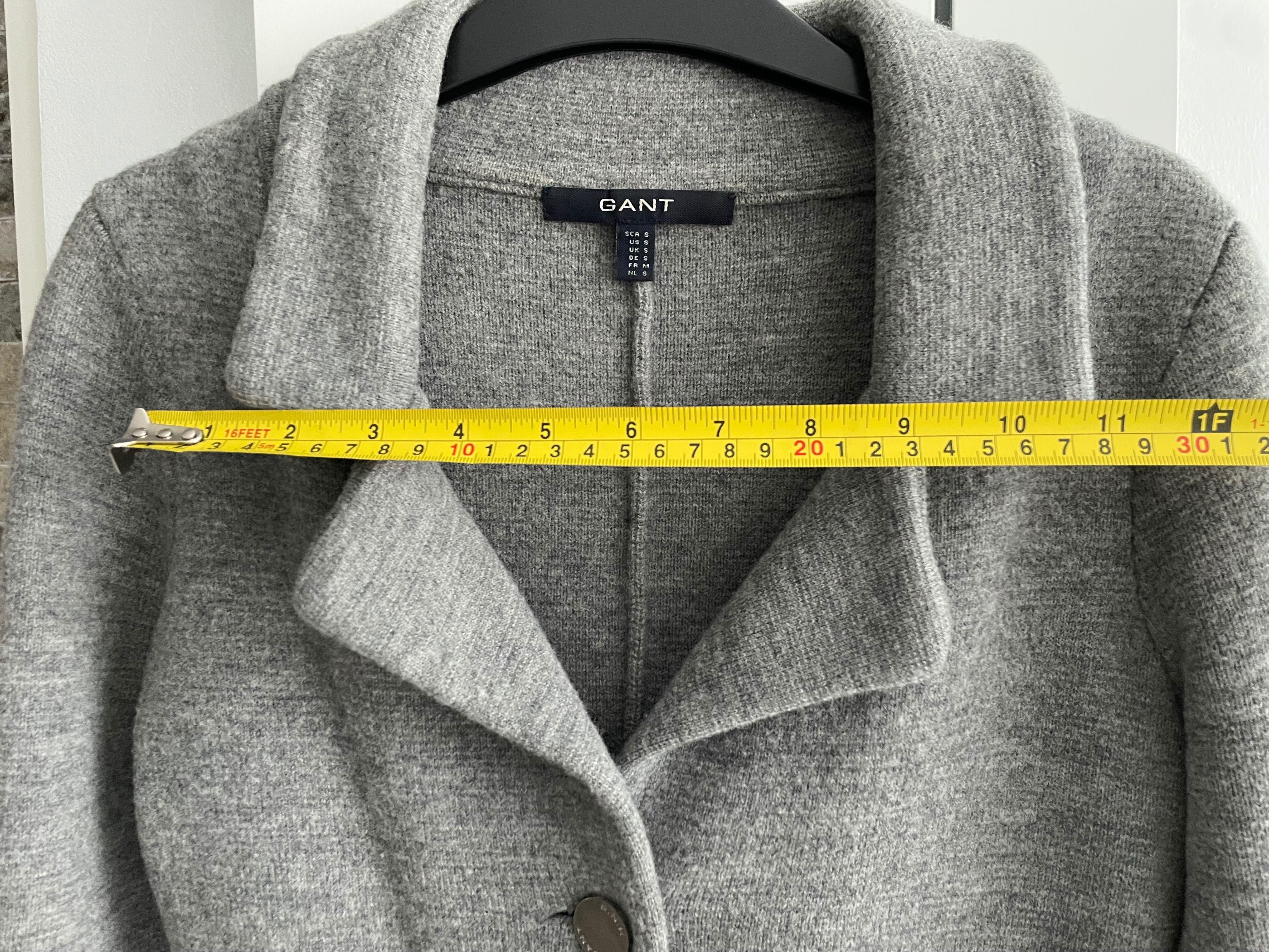 Gant, wool 100%, knit blaser cardigan