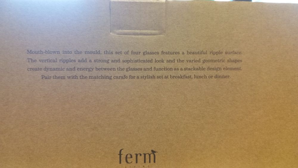 Ripple Стъкло Kомплект от 4 Ясен - Ferm Living