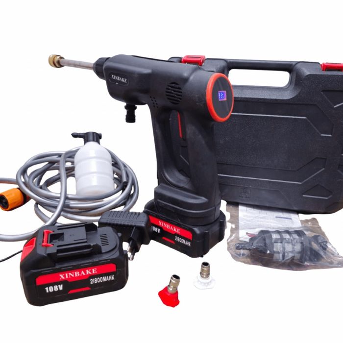 Акумулаторна водоструйка 24V – Пистолет за миене с LCD дисплей и 6