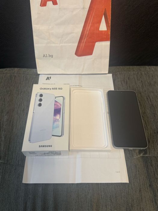 КАТО НОВ 128GB Samsung A55 5G A1 Гаранция 2026г. Blue | Син