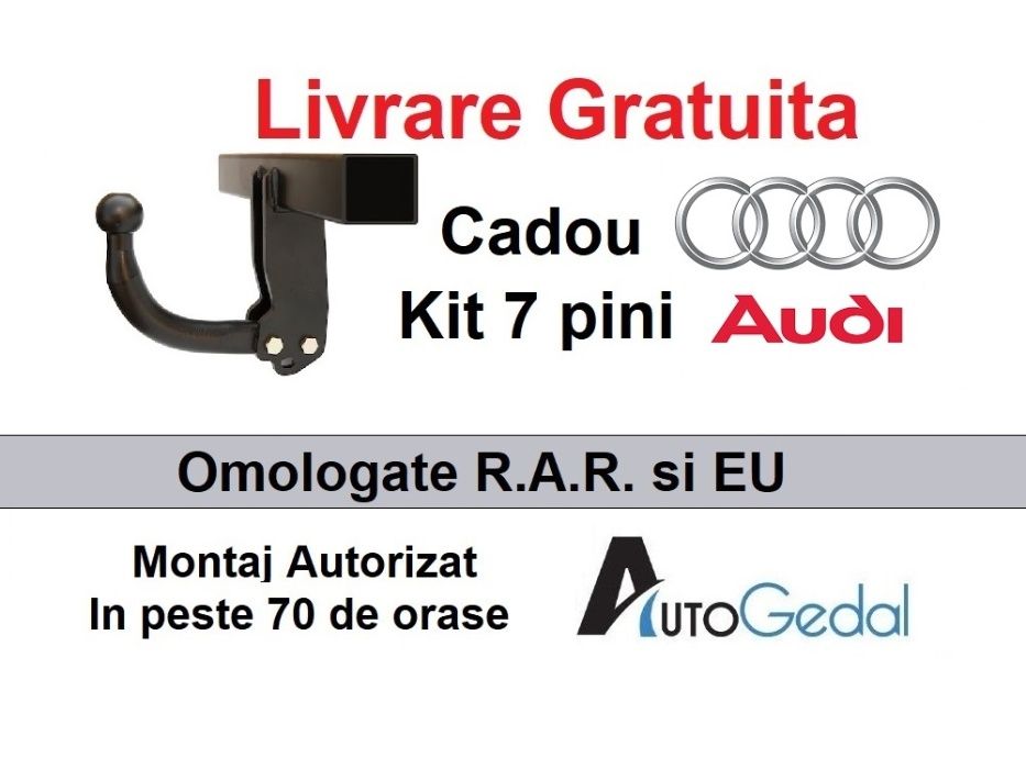 Carlig Remorcare Audi Q3 2011-2018 - Omolgat RAR si EU -5 ani Garantie
