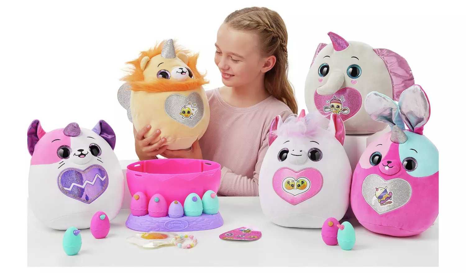 Плюшена играчка Рейнбоукорнс Голямо яйце с 20 изненади Rainbocorns