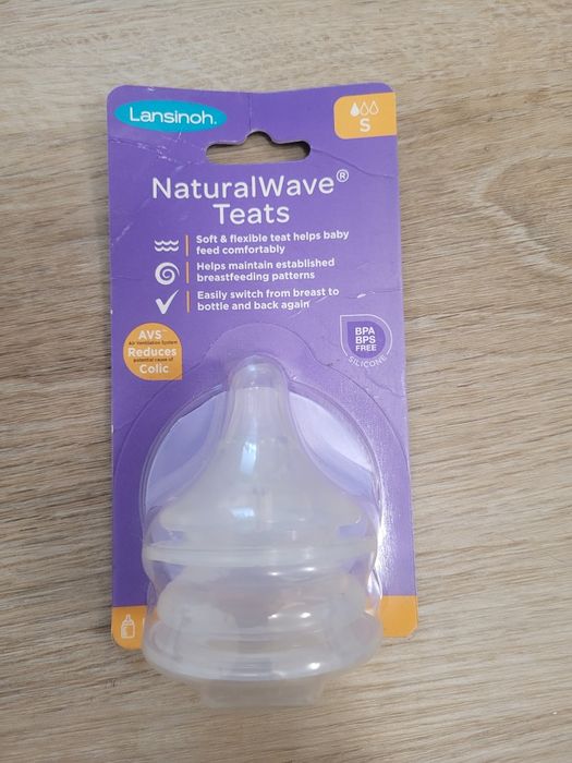 Tetina cu flux mediu, set de 2 bucati, Lansinoh