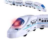 Trenulet electric cu sunete si lumini 54x6.5x9 cm
