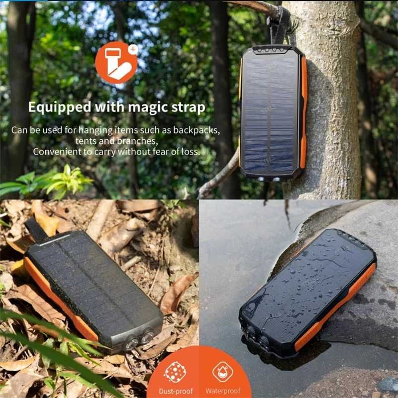 Преносима батерия STELS SolarPro 16K, PowerBank 16000mAh, LED фенер