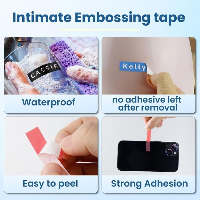 Ръчен принтер за 3D релефни етикети без мастило.