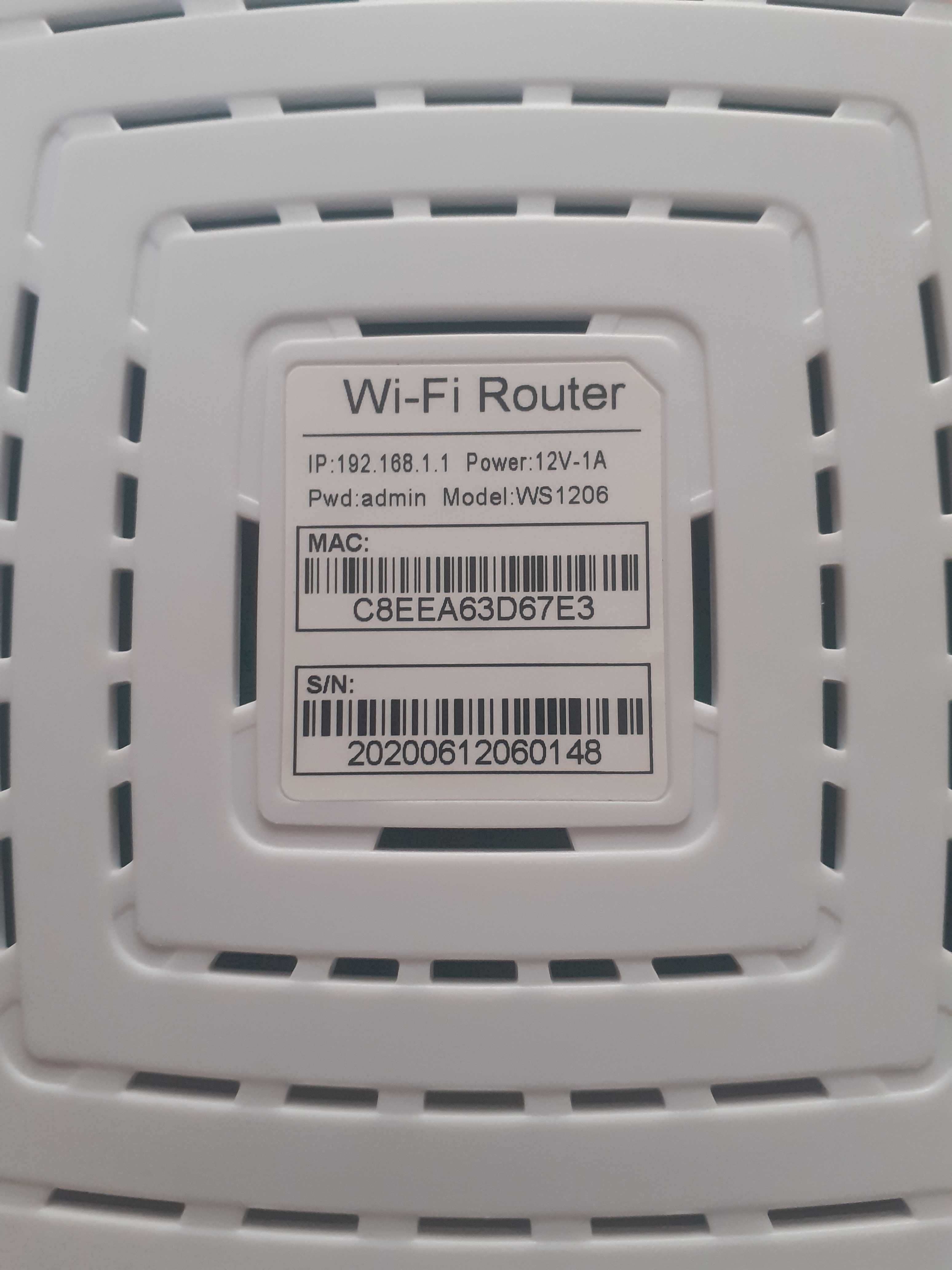 Wi-Fi Router . Model WS 1206