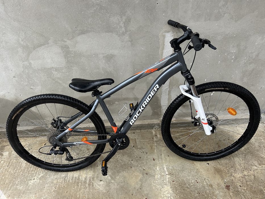 Rockrider st120 gri-portocaliu 27,5” + antifurt luma + ulei de lant