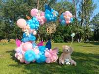 Decor gender reveal party Arcada baloane baby shower Artificii de zi