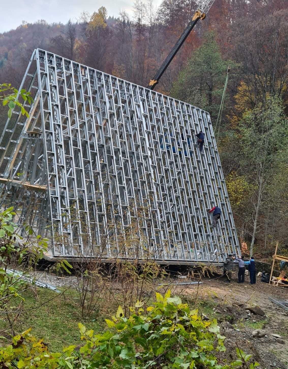 Structură metalică pentru case, garaje, anexe, foisor, terase.