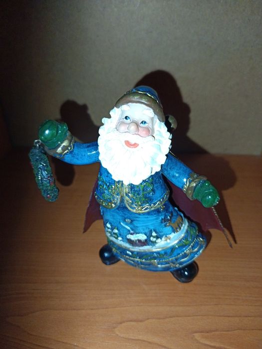 Decorațiune moș crăciun albastru