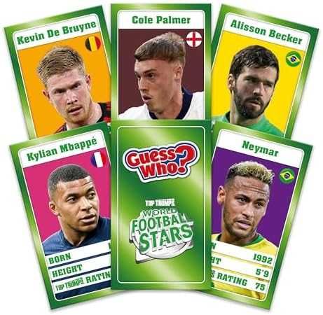 Нова английска Настолна Игра Guess Who Футболни Звезди – 6+ Години