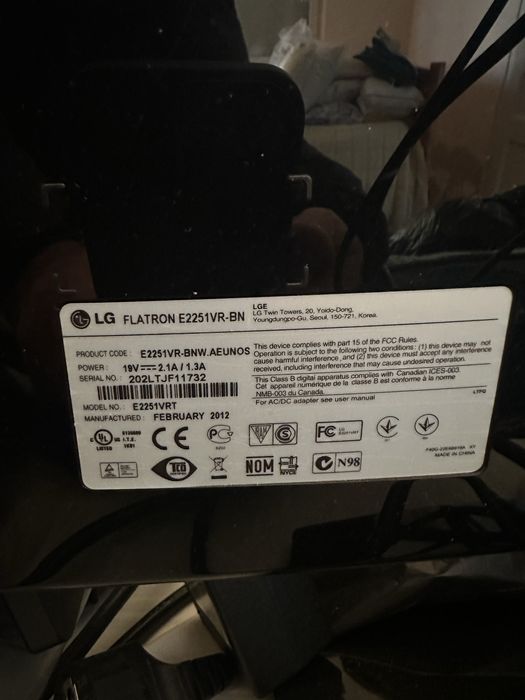 Monitor LG Flatron E2240 22”