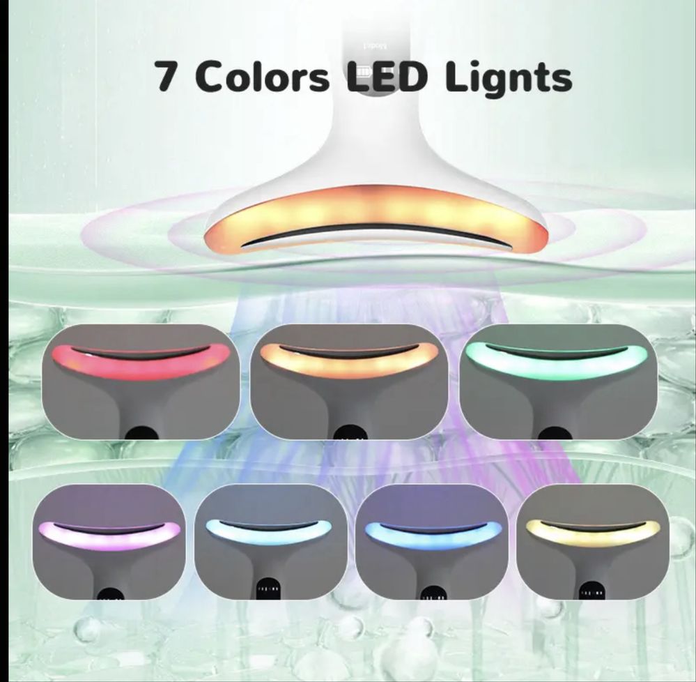 LED масажор за шия и лице – 7 цвята светлина, подмладяваща терапия