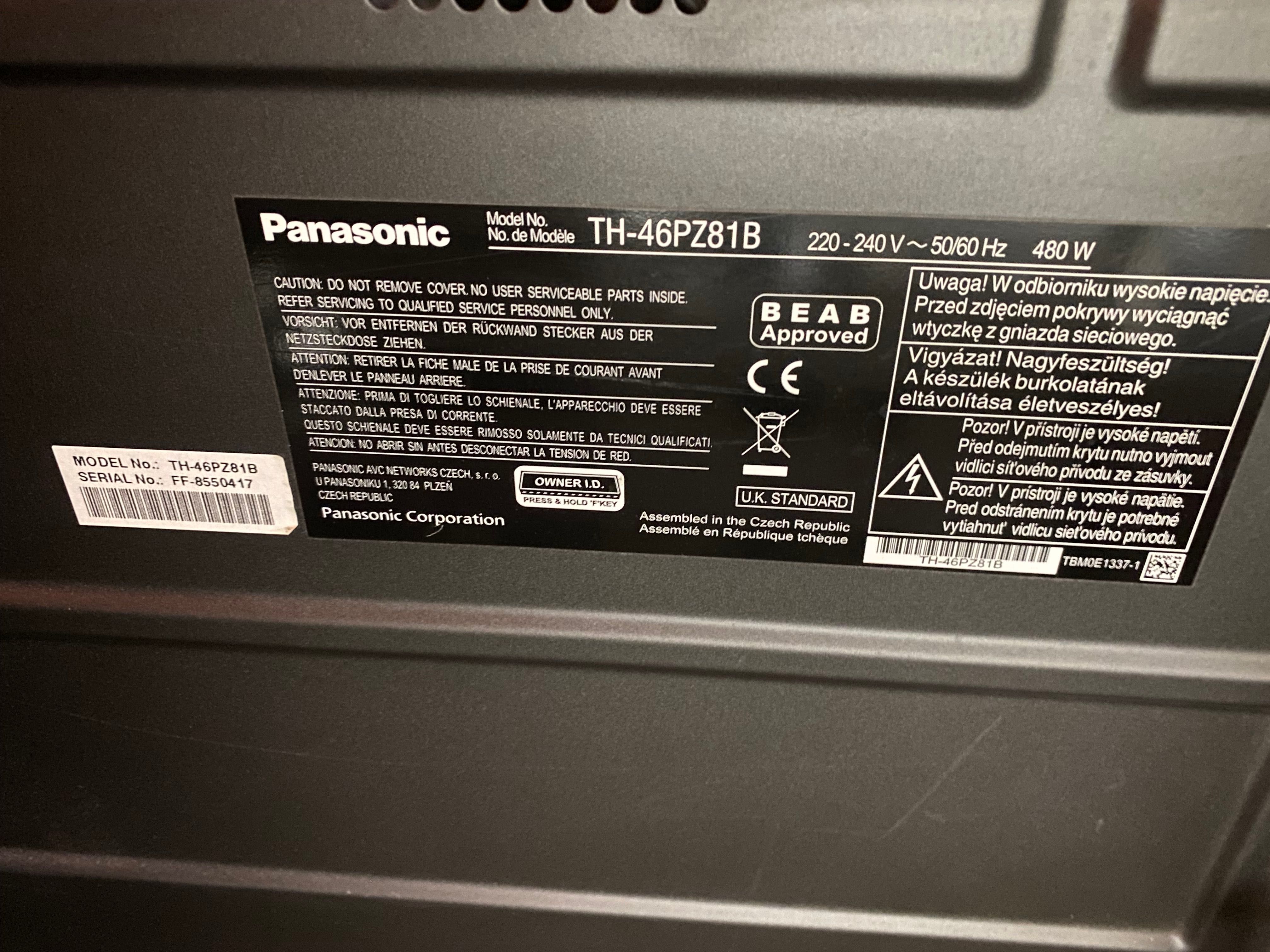 Panasonic 46 inch plasma