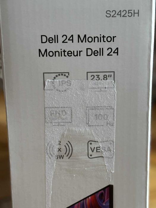 DELL монитор Нов, 2 години гаранция, 100Hz, 24"